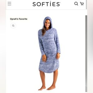 Softies 42” Marshmallow Hooded Lounger in Navy size S/M, new with tags! NWT